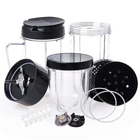 Magic bullet cups with spill proof lids